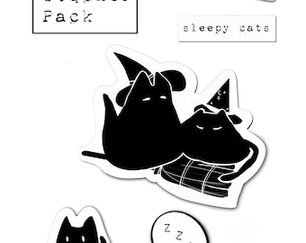 Witch Cats Sticker Pack