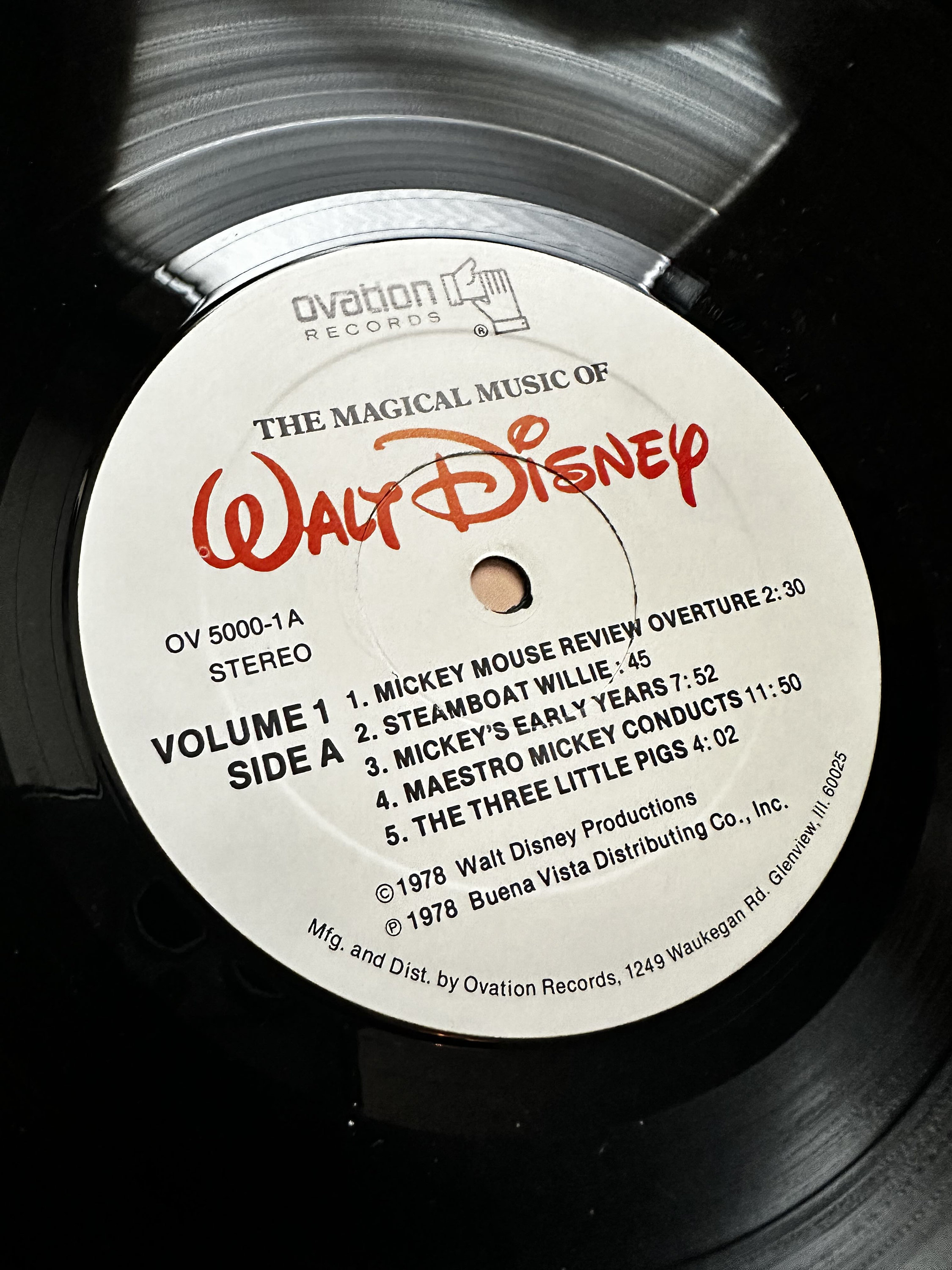 The Magical Music of Walt Disney 1978 Ovation OV 5000-1A LP Vinyl