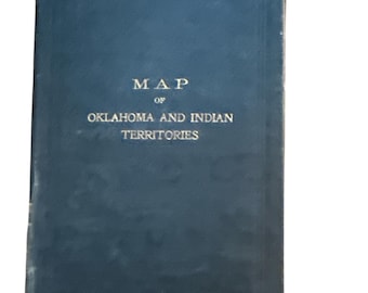 Map Of Oklahoma Indian Territories 1900 Post Postal Route Map Charles Emory Smith Offices Throughout The Territory In Black Cloth Book Cover