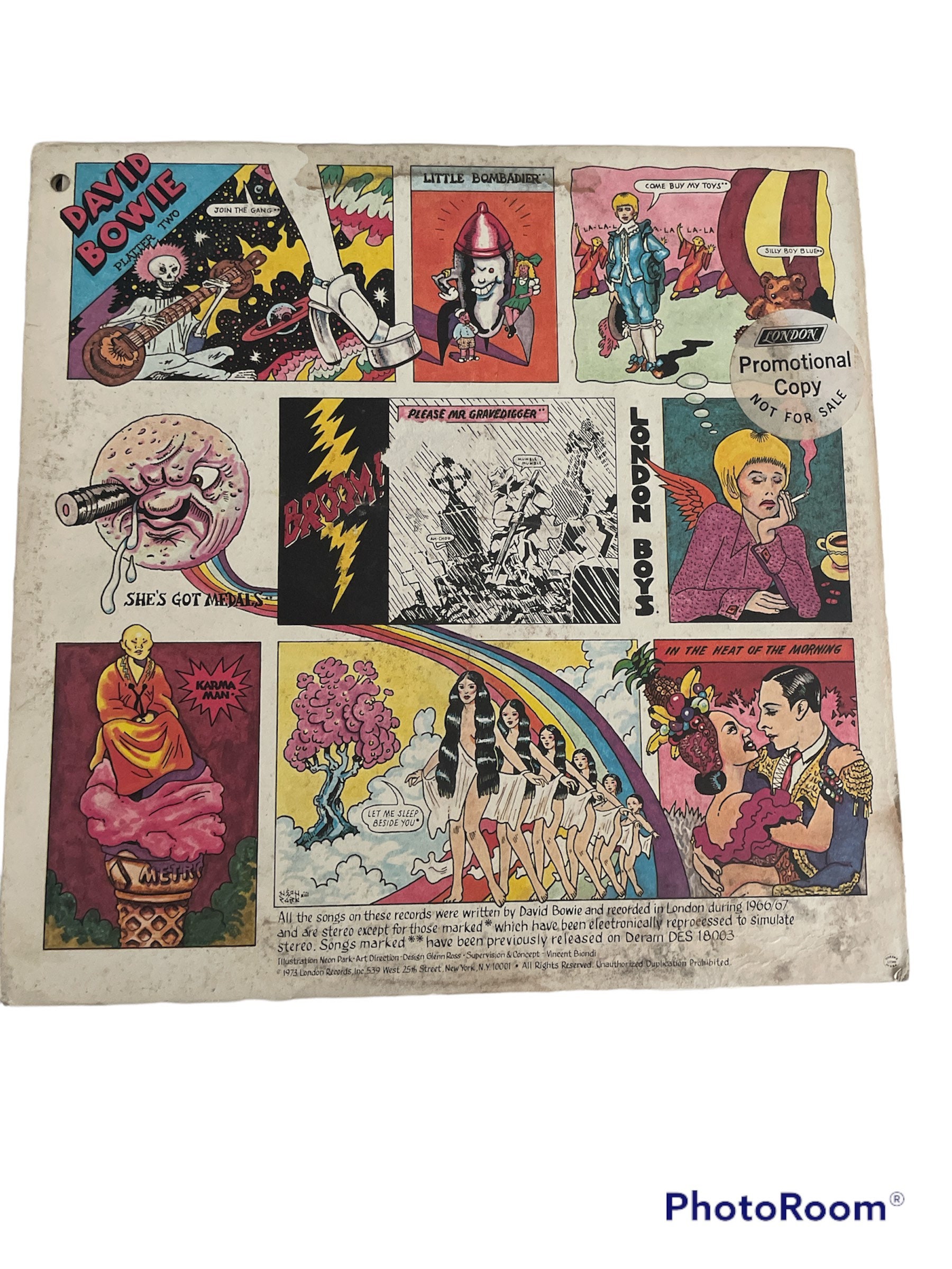 David Bowie 1973 Images 1966-1967 Gatefold Double BP 628/9 Promo