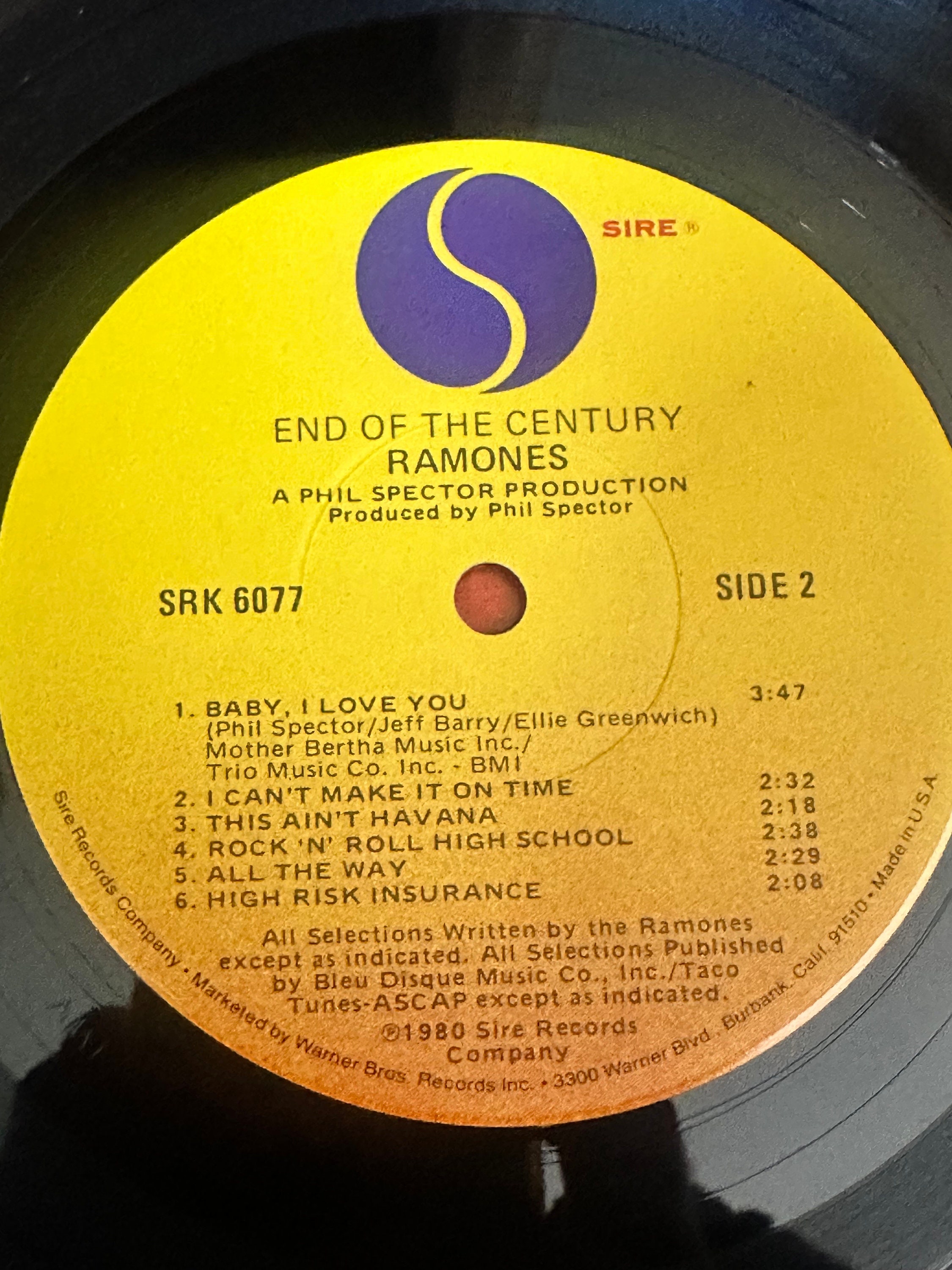 米LP Ramones End Of The Century SRK6077 SIRE /00260 Lp Ramones End Of The Century Srk6077 Sire /00260 | eBay