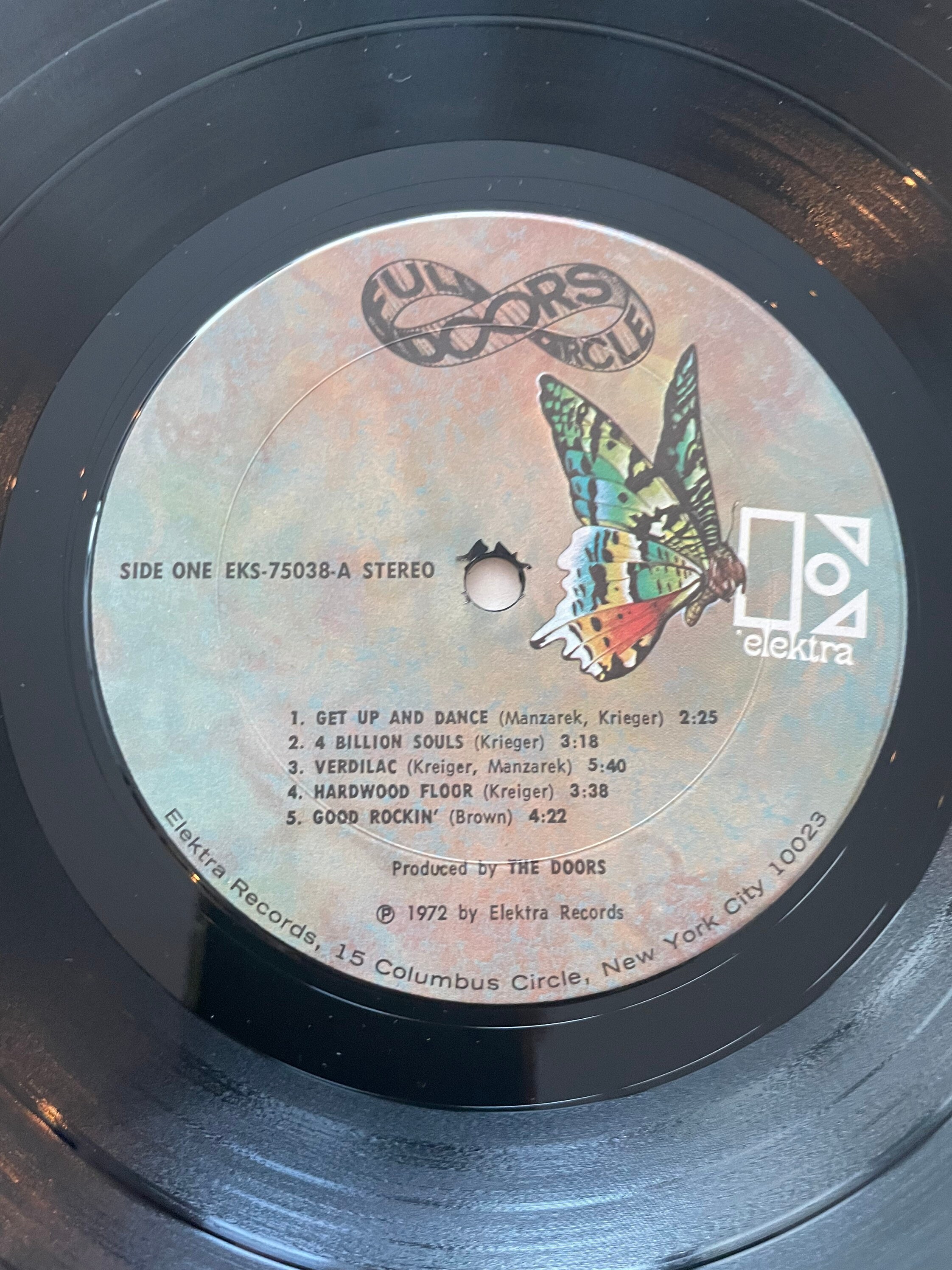 The Doors 1972 Full Circle Gatefold Electra 75038 LP Vinyl Record