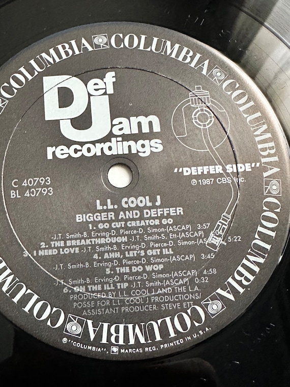 L.L. Cool J 1987 Bad Bigger and Deffer Cbs Def Jam Columbia 40793