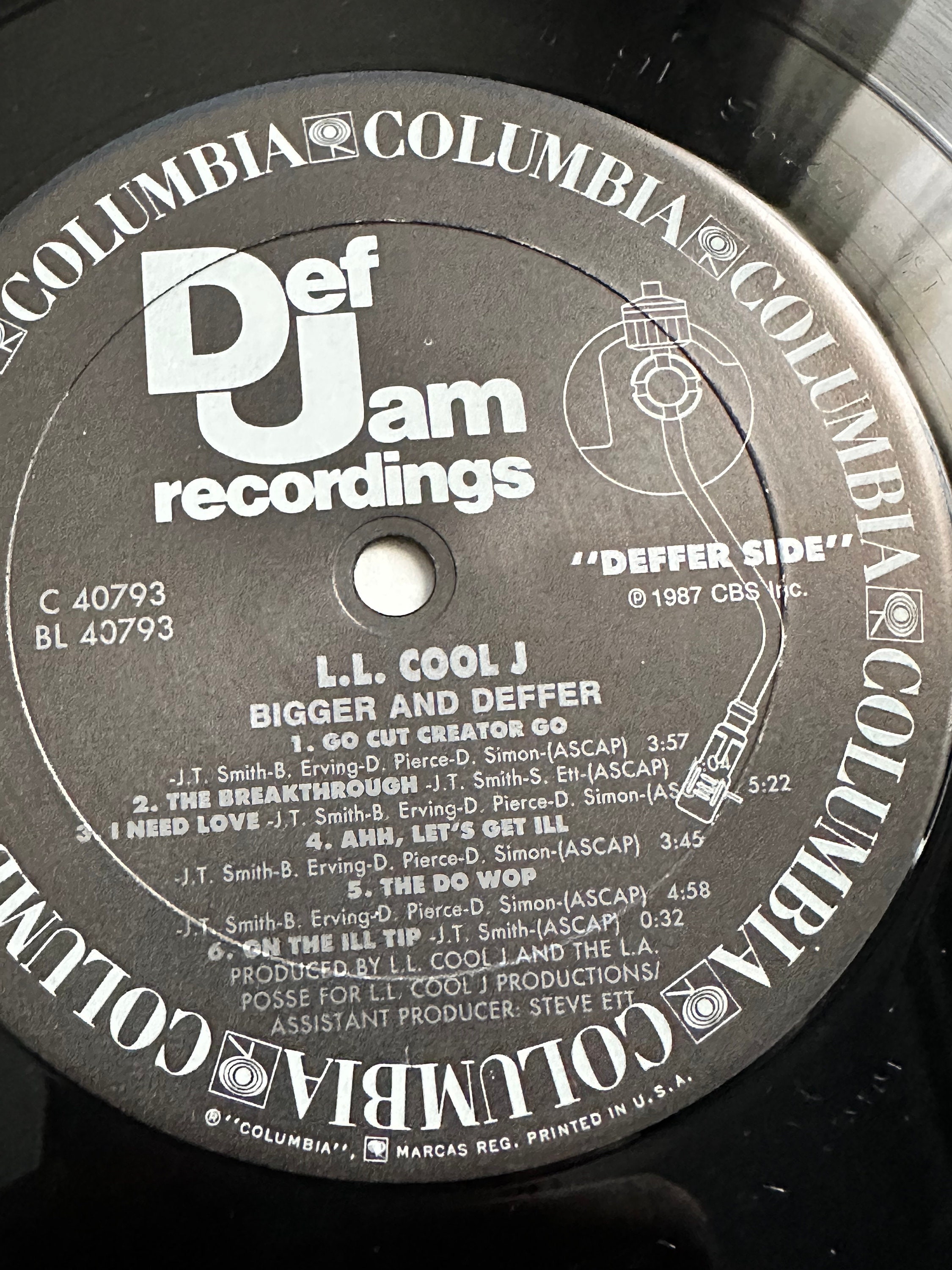 L.L. Cool J 1987 Bad Bigger and Deffer Cbs Def Jam Columbia