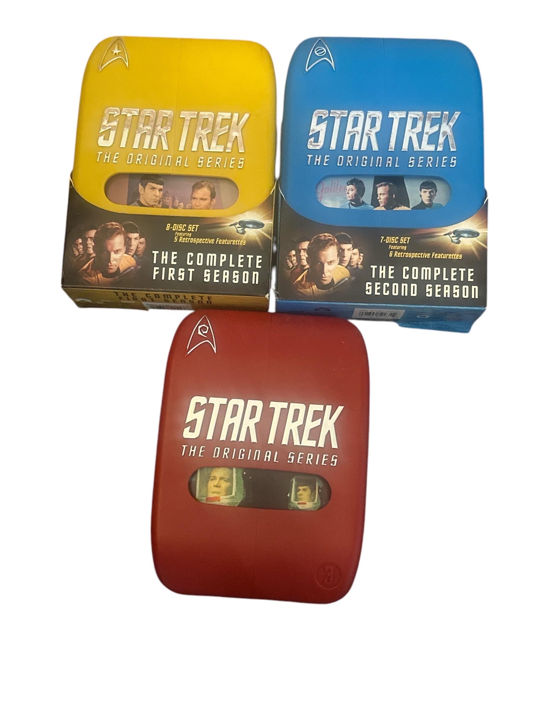 Star Trek 1996 The Complete First Second Third Season Clamshell Case Red Yellow Blue DVD Series TV