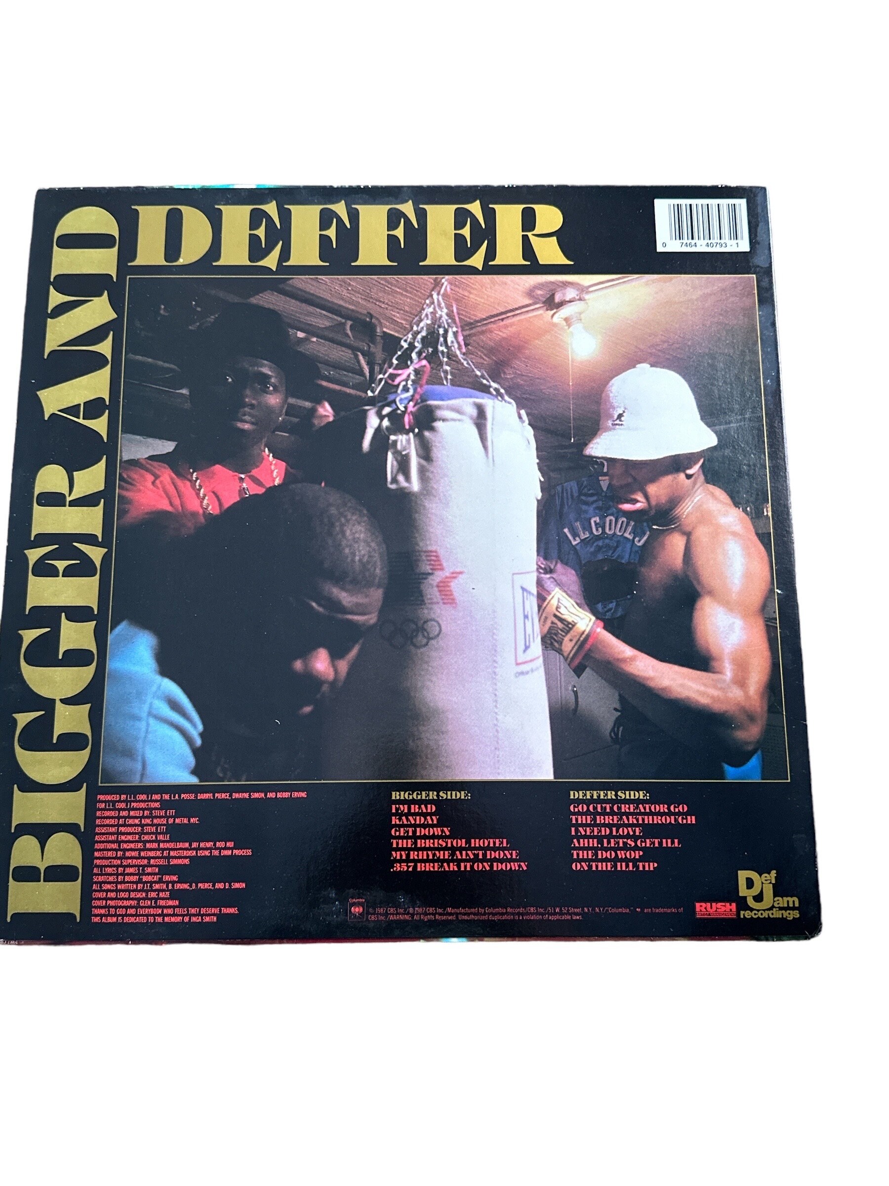 L.L. Cool J 1987 Bad Bigger and Deffer Cbs Def Jam Columbia