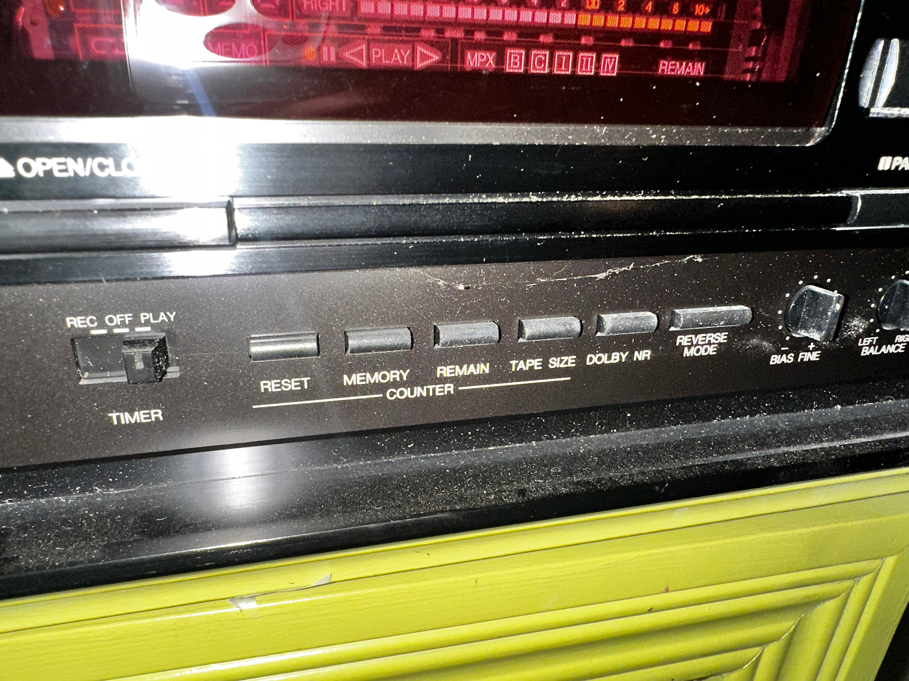 Vintage 90's Denon DRR-780 Casette Tape Deck Player Component