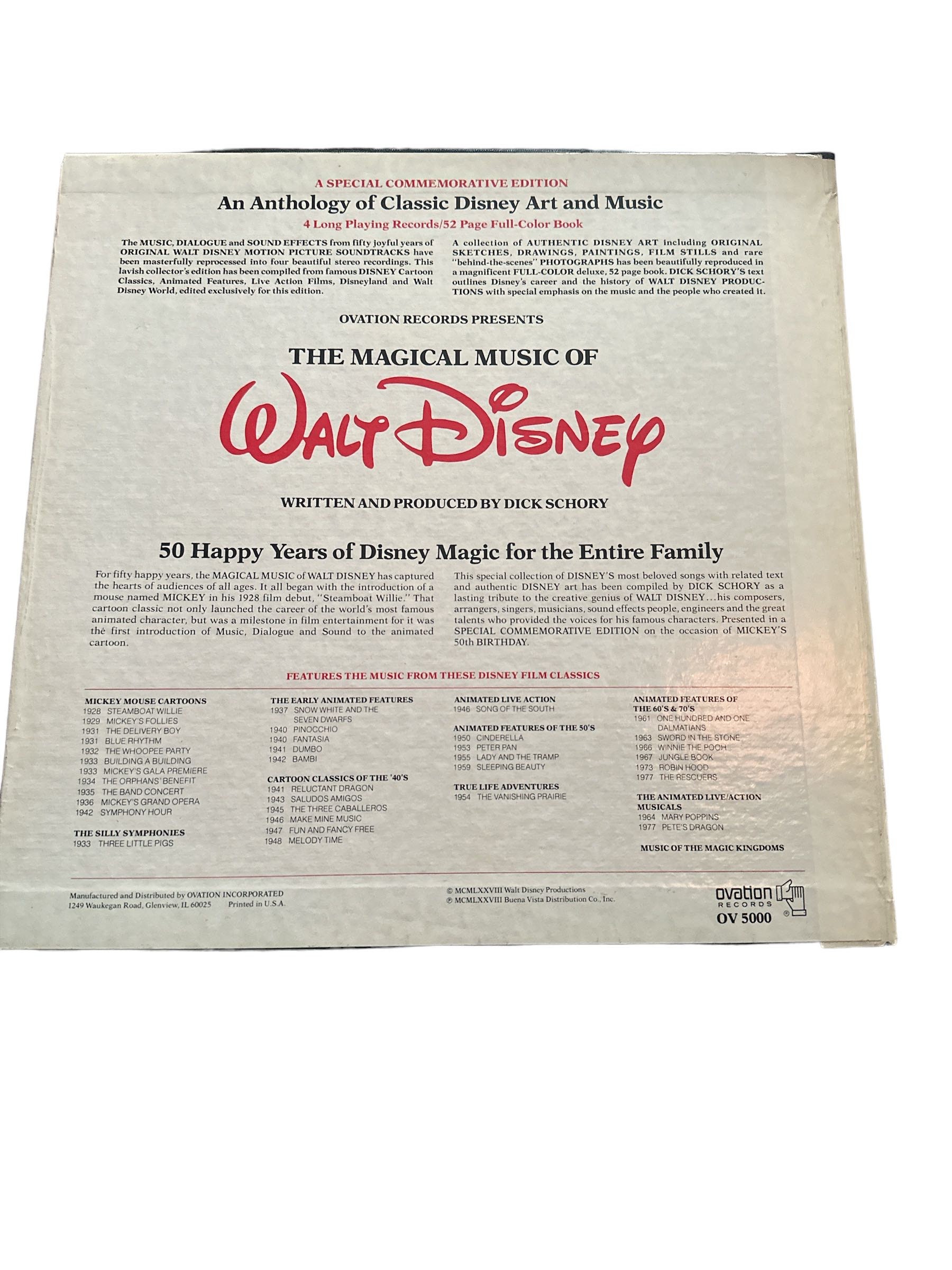The Magical Music of Walt Disney 1978 Ovation OV 5000-1A LP Vinyl