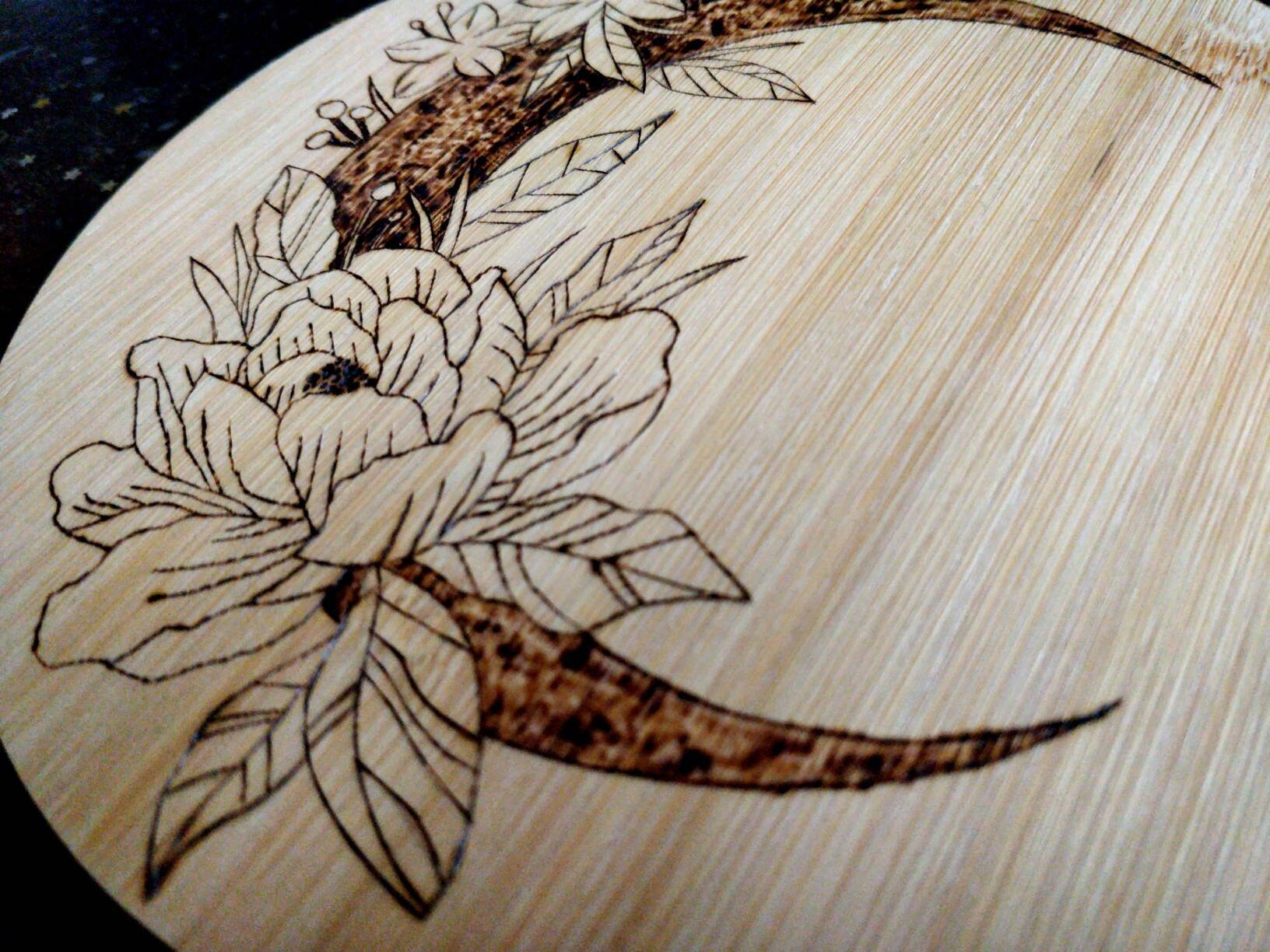 Washington, Floral Engrave, Bamboo Cutting Board, Medium, Housewarming,  Hostess Gift — RusticOrchid