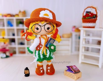 Amigurumi Sweet doll Honey Inspired, amigurumi doll PDF pattern in English (US term)