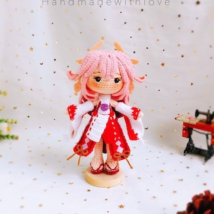 Yae Amigurumi chibi doll, häkeln Yae doll, Amigurumi chibi doll pdf Anleitung in englisch