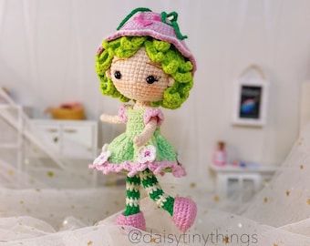 Lime Inspired Amigurumi Sweet doll, amigurumi Ballerina chibi doll, crochet fruit friends doll PDF in English