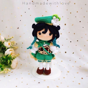 Amigurumi Ven ti chibi doll, Amigurumi doll pattern, Crochet doll PDF in English