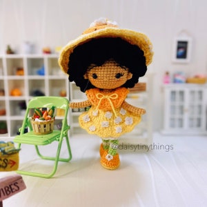 Orange Inspired Amigurumi Sweet doll, crochet fruit friends doll PDF in English