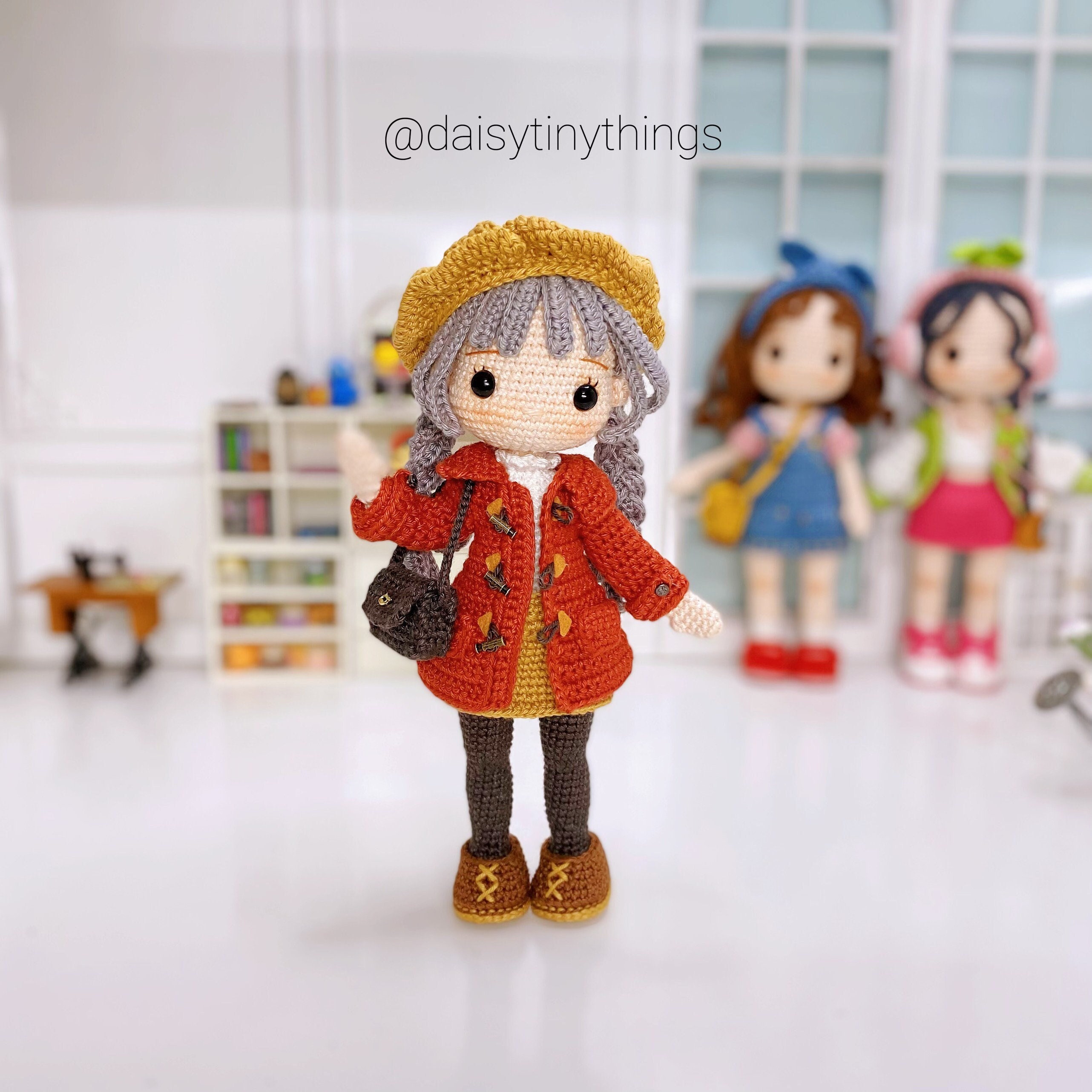 南の国の　編みぐるみ人形 編みぐるみ人形のパターン ジャミラ人形、かぎ針編みの女の子人形の