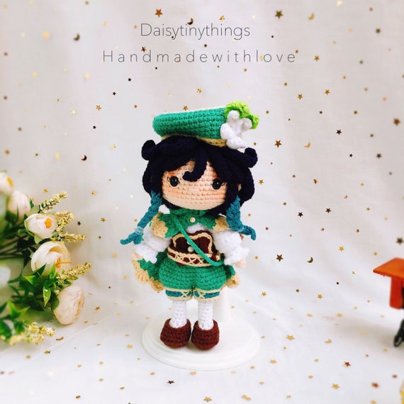 Amigurumi Venti chibi doll, Amigurumi doll pattern, Crochet doll PDF in English