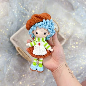 Crochet Crepe Doll Amigurumi Pattern: Poseable Chibi Doll (PDF Download, US Terms)