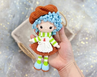Crochet Crepe Doll Amigurumi Pattern: Poseable Chibi Doll (PDF Download, US Terms)