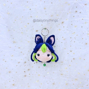 PDF pattern crochet cute Fox boy keychain, PDF amigurumi pattern in English
