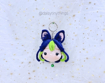 PDF pattern crochet cute Fox boy keychain, PDF amigurumi pattern in English