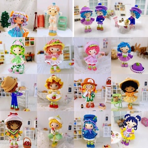 Bundle 16 in 1, Amigurumi sweet doll patterns, pattern in English (US term)