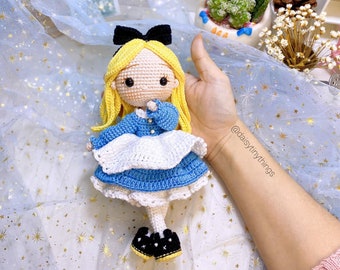 Crochet pattern doll in magical land inspired amigurumi pattern, amigurumi doll pdf pattern in English (US term)