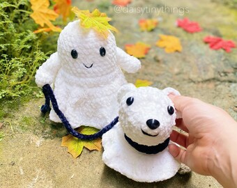 PDF pattern, cute Ghost and Dog, Halloween Ghost and Dog, low sew and friendly pattern (US term)