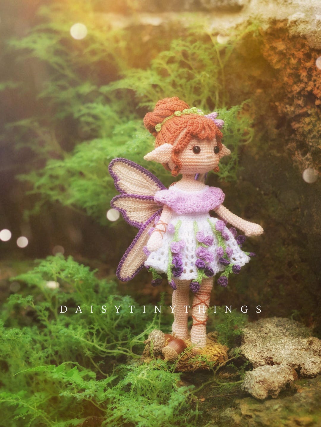 Crochet Wisteria Fairy Doll Pattern, Woodland Fairy Amigurumi Doll ...