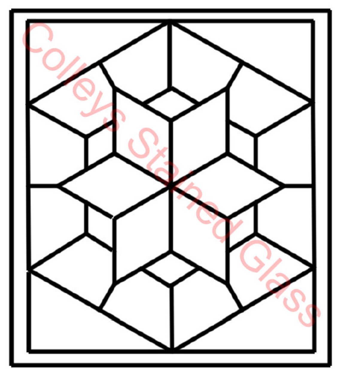 Simple Pattern, Stained Glass, Beginner, Geometric - Etsy
