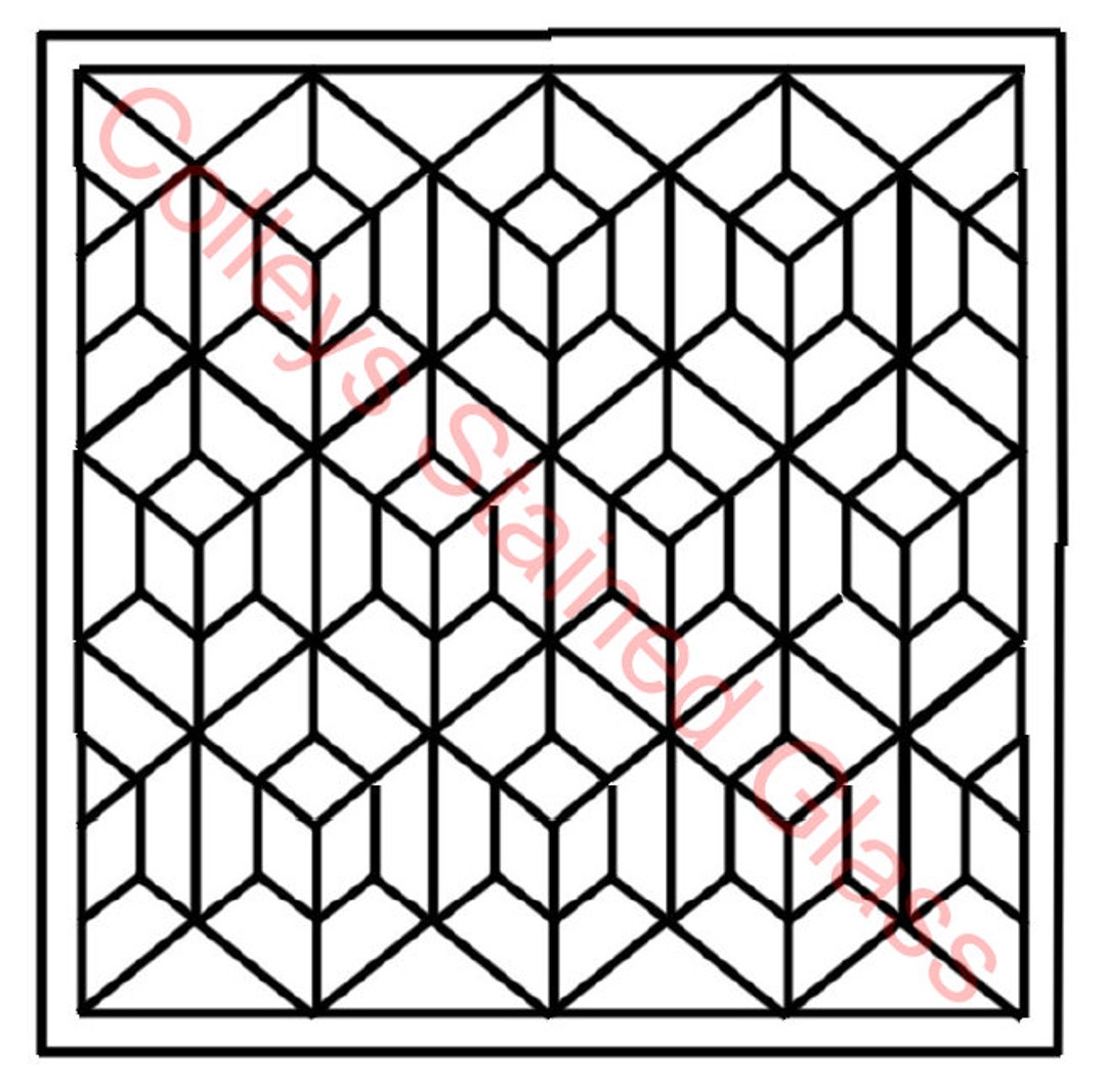 Simple Pattern, Stained Glass, Beginner, Geometric - Etsy