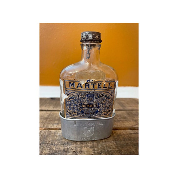 Vintage Martell 3 Star Cognac Bottle (empty) Hip Flask (1920s) - Etsy