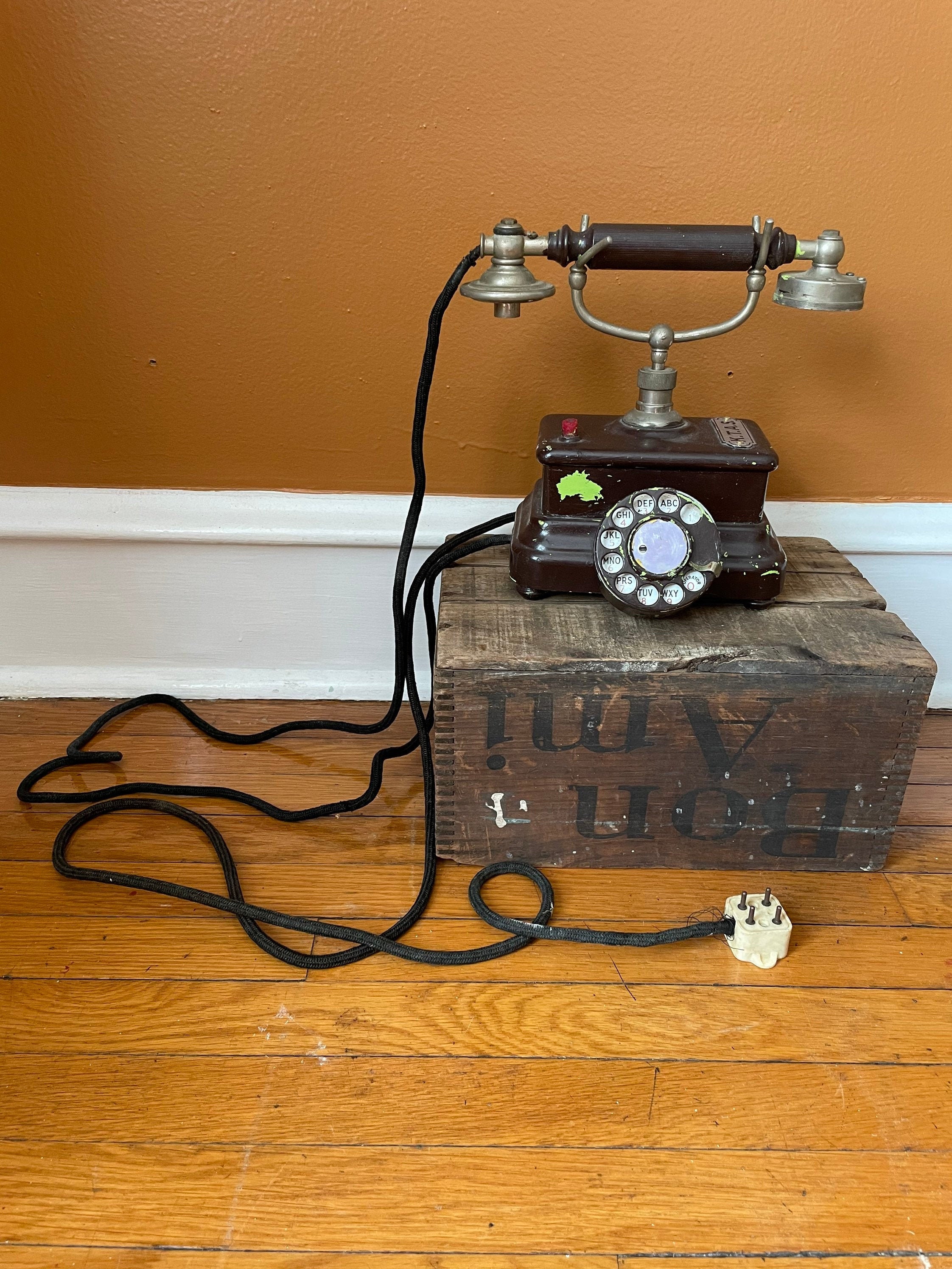Antique Victorian rotary K.T.A.S phone Etsy