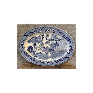 Blue Willow Platter Japan - Etsy