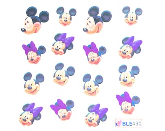Mickey Mouse Nail Art Water Decals | Full Wrap Stickers (Waterslide)