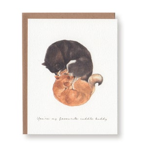 Tu es mon ami câlin préféré, amour Carte de vœux
