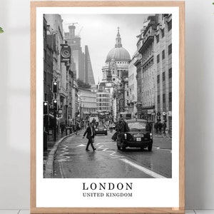 London Reise-Druck London Schwarzweiß-Foto London City Wahrzeichen London Poster London Wandkunst London Dekor London Poster Geschenk Kunst