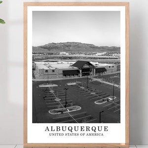 Albuquerque Travel Print Black and White Albuquerque City Poster Albuquerque Wall Art Print Minimalist Albuquerque Wall Décor Poster Gift
