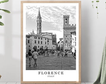 Florence Travel Print Black and White Florence Poster Florence Wall Print Florence Wall Art Florence Italy Poster Florence Gift Print