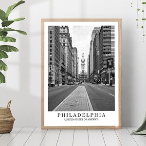 Philadelphia Reise Poster Philadelphia Schwarz Weiss Foto Philadelphia Wahrzeichen Philadelphia Wandkunst Pennsylvania Poster Geschenk Kunst