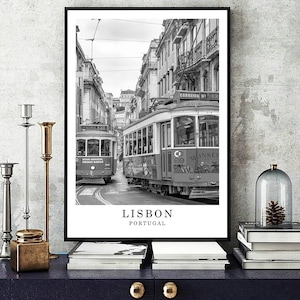 Lisbon Travel Print Lisbon Black and White Photo Lisbon Wall Art Lisbon City Landmark Lisbon Decor Lisbon Gift Poster Digital Download