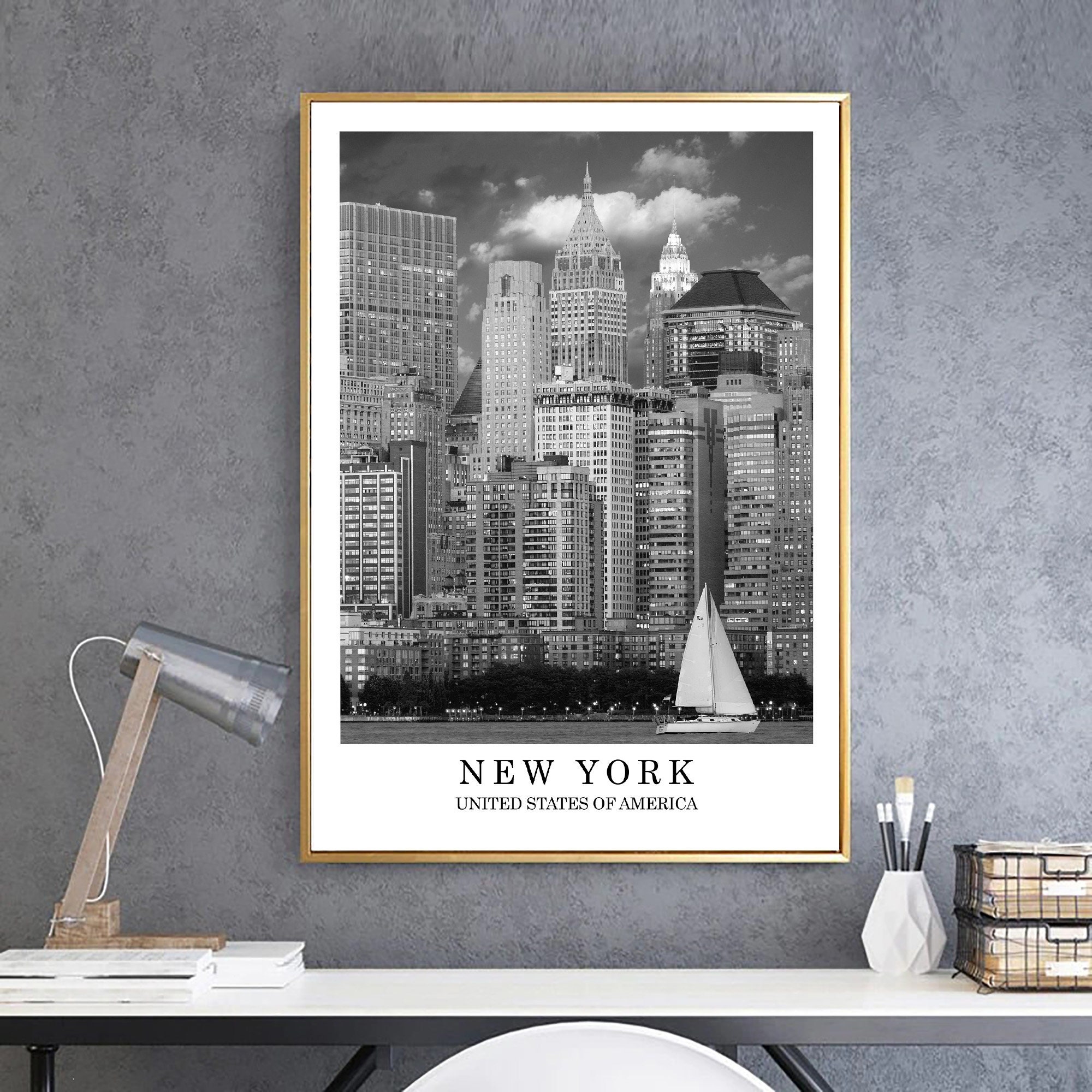 New York Travel Poster New York Black and White Photo New York Wall Art ...