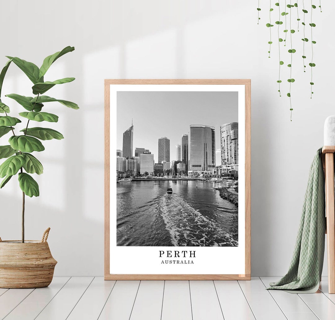 Perth Community Posters Perth Australia Travel Poster Perth Black and White Photo Perth City ...