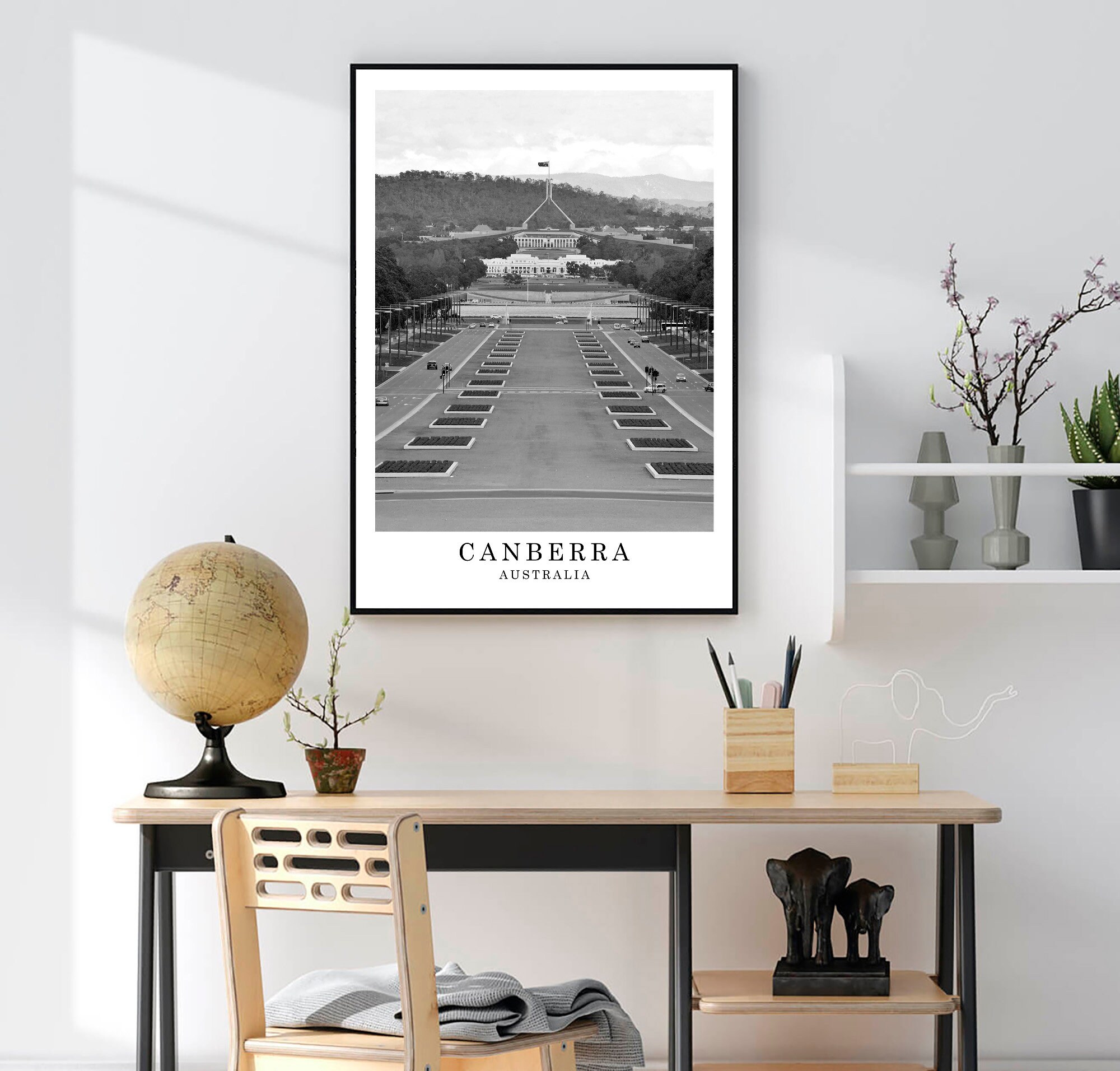 Canberra Travel Poster Canberra Black and White Photo Canberra City ...