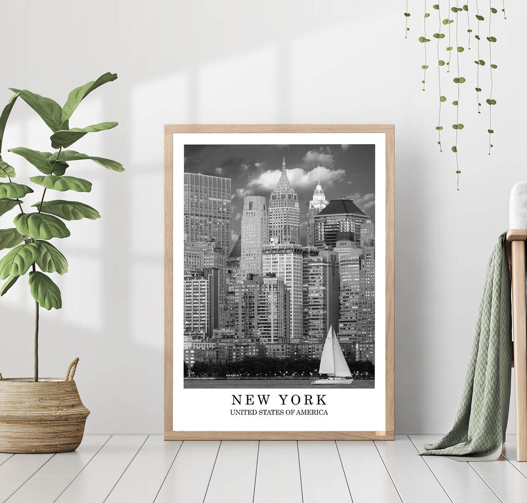 New York Travel Poster New York Black and White Photo New York City ...