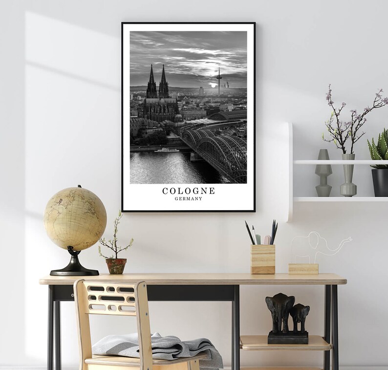 Cologne Travel Poster Cologne Black and White Photo Cologne City ...