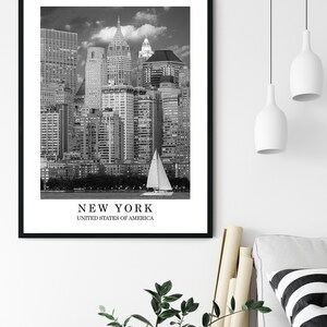 New York Travel Poster New York Black and White Photo New York Wall Art ...