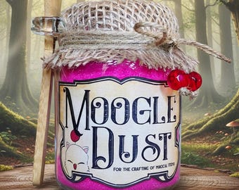 Moogle Dust Inspired by Final Fantasy / Crafting Ingredient / Apothecary Bottle / Alchemy / Potion Bottle / Gaming / Decor