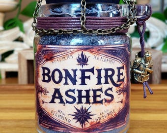 Dark Souls Inspired BONFIRE ASHES Decorative Glass Apothecary Jar Display Piece