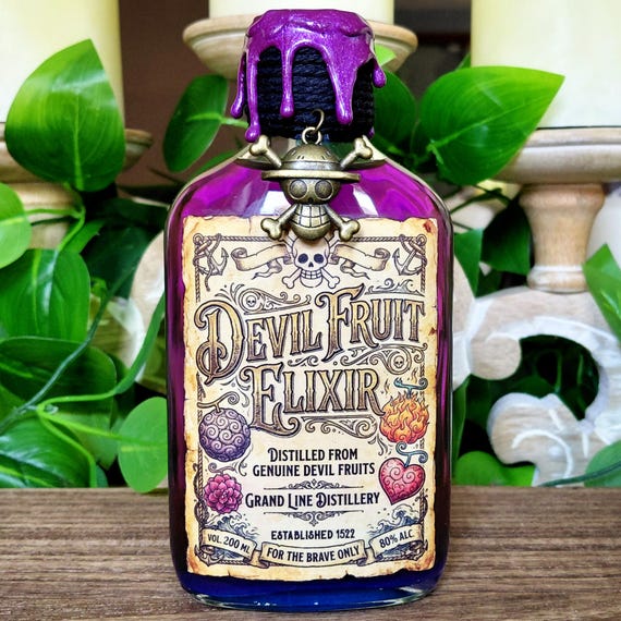 Devil Fruit Elixir - A Color Changing Decorative Anime Themed Potion Bottle