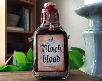 The Witcher BLACK BLOOD Color Shift Magic Potion Inspired by the Video Games, Books and Netflix Series / Gaming / Decor / Witchcraft